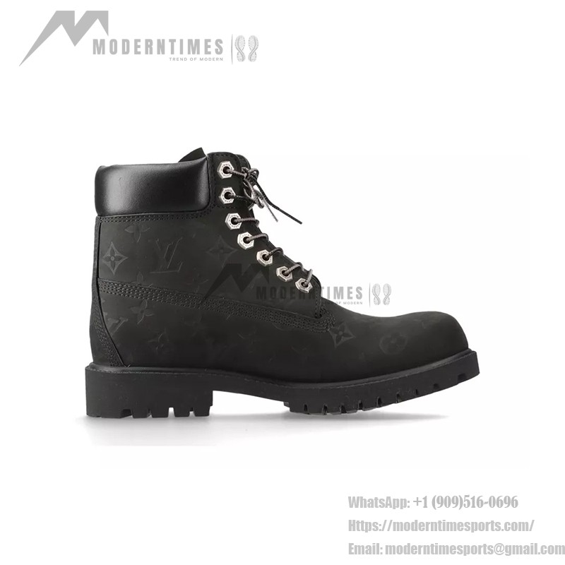 Louis Vuitton Timberland 6インチ アンクルブーツ ブラック 1AD75A Louis Vuitton Timberland 6インチ アンクルブーツ ブラック 1AD75A - 限定モノグラムレザーブーツ