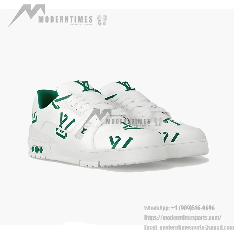 LV Trainer Green 1AAGXF - エクスクルーシブなモノグラムスニーカー Louis Vuitton LV Trainer Green 1AAGXF - 限定版高級スニーカー、アイコニックなグリーンLVモノグラム付き