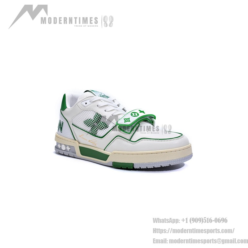 Louis Vuitton トレーナー グリーン メッシュ 1A98V1 Louis Vuitton トレーナー グリーン メッシュ 1A98V1 - 高級ホワイトグリーン ローカットスニーカー