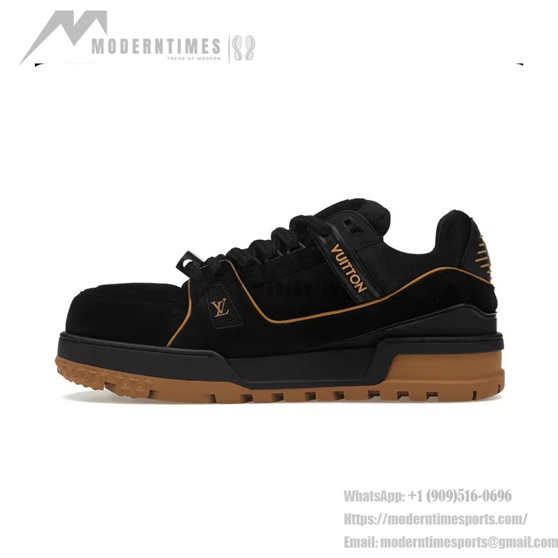 Louis Vuitton トレーナー マキシ ブラック ブラウン スエード 1ABM30 Louis Vuitton トレーナー マキシ ブラック ブラウン スエード 1ABM30 - 高級チャンキースニーカー