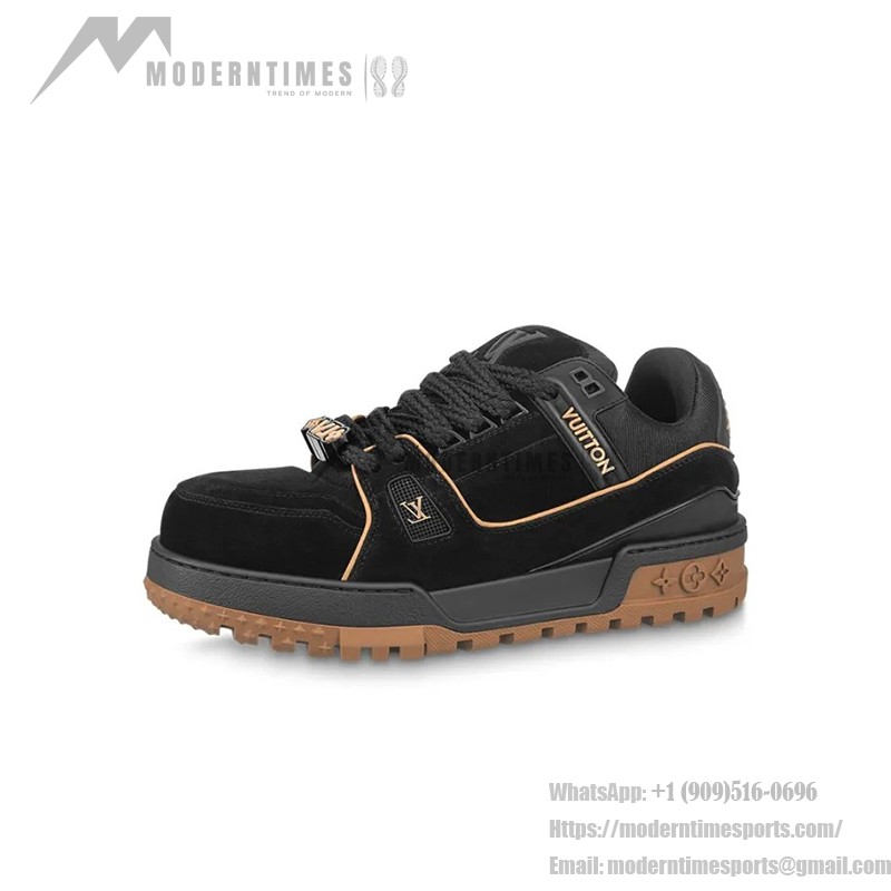 Louis Vuitton トレーナー マキシ ブラック ブラウン スエード 1ABM30 Louis Vuitton トレーナー マキシ ブラック ブラウン スエード 1ABM30 - 高級チャンキースニーカー