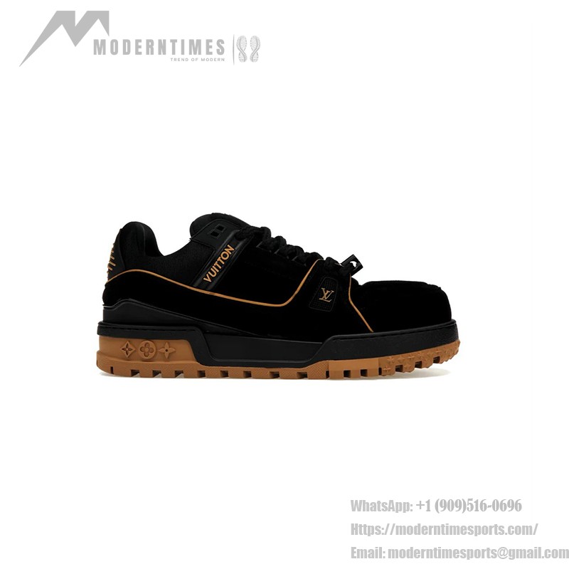 Louis Vuitton トレーナー マキシ ブラック ブラウン スエード 1ABM30 Louis Vuitton トレーナー マキシ ブラック ブラウン スエード 1ABM30 - 高級チャンキースニーカー