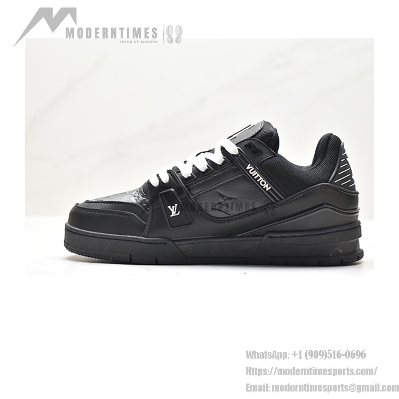 Louis Vuitton トレーナー マキシ ロースニーカー ブラック 1AAREU Louis Vuitton トレーナー マキシ ロースニーカー ブラック 1AAREU - 高級モノグラムレザースニーカー