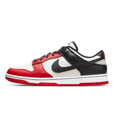 NBA x Nike Dunk Low EMB “Chicago” クラシックレッド・ブラック バスケットボールシューズ - プレミアムレザー、スタイリッシュで快適、シカゴブルズの伝説に敬意を表す