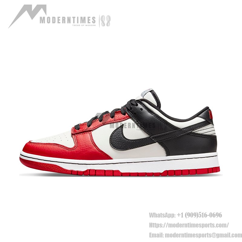 NBA x Nike Dunk Low EMB “Chicago” バスケットボールシューズ | プレミアム 赤黒レザー NBA x Nike Dunk Low EMB “Chicago” バスケットボールシューズ - プレミアム 赤黒デザイン
