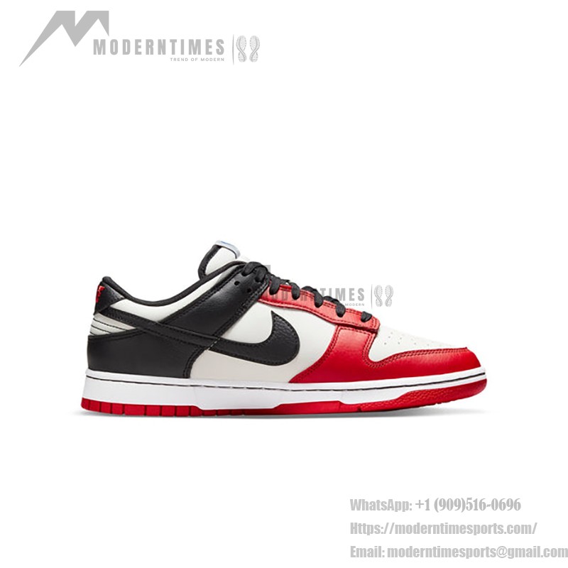 NBA x Nike Dunk Low EMB “Chicago” バスケットボールシューズ | プレミアム 赤黒レザー NBA x Nike Dunk Low EMB “Chicago” バスケットボールシューズ - プレミアム 赤黒デザイン