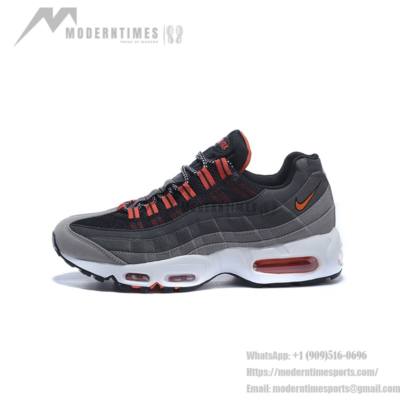 Nike Air Max 95 609048-066 ブラック、グレー、オレンジ スニーカー Nike Air Max 95 609048-066 ブラック、グレー、オレンジ スニーカー 側面図