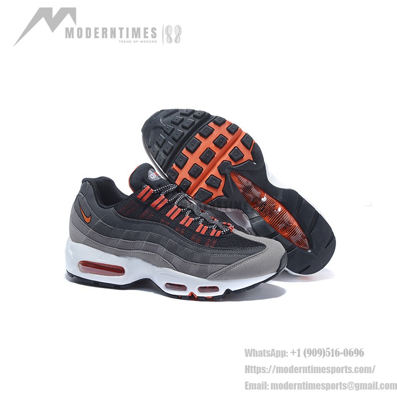 Nike Air Max 95 609048-066 ブラック、グレー、オレンジ スニーカー Nike Air Max 95 609048-066 ブラック、グレー、オレンジ スニーカー 側面図