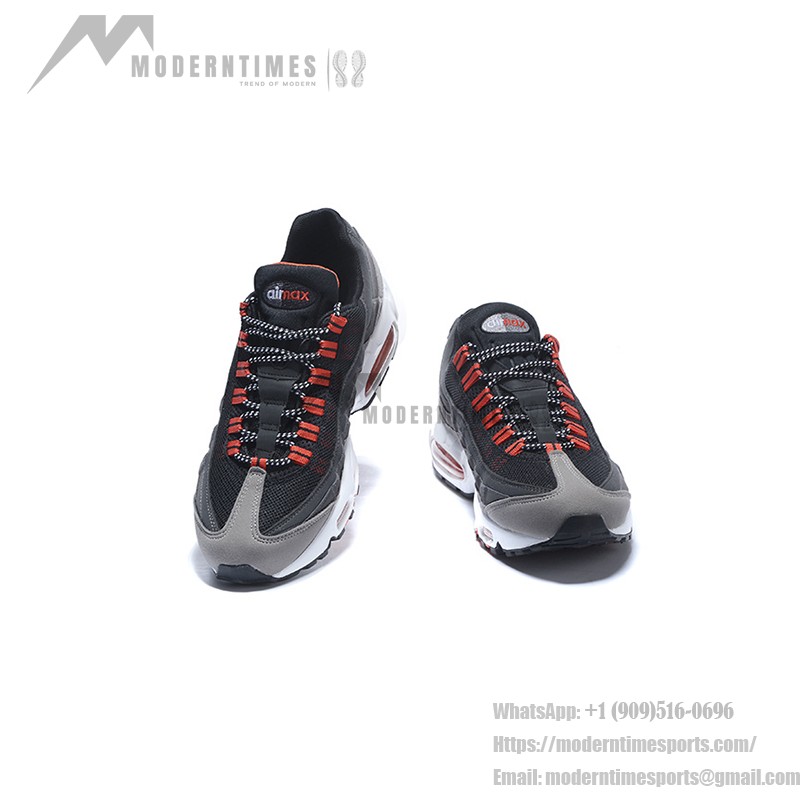 Nike Air Max 95 609048-066 ブラック、グレー、オレンジ スニーカー Nike Air Max 95 609048-066 ブラック、グレー、オレンジ スニーカー 側面図