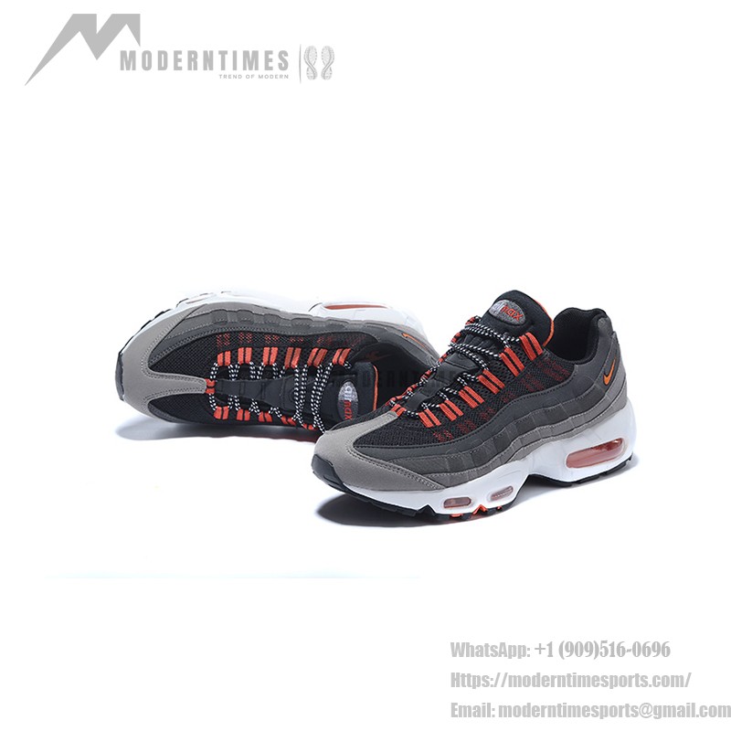 Nike Air Max 95 609048-066 ブラック、グレー、オレンジ スニーカー Nike Air Max 95 609048-066 ブラック、グレー、オレンジ スニーカー 側面図