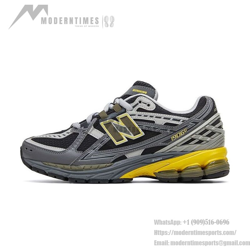 New Balance 1906R M1906NA レトロランニングシューズ - クラシックなグレー×イエロー New Balance 1906R M1906NA レトロランニングシューズ - グレー×イエロー クッション性抜群のスタイリッシュスニーカー