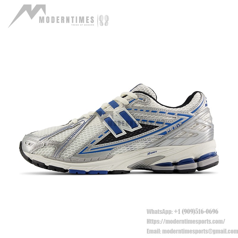 New Balance 1906R M1906REB レトロランニングシューズ - クラシックなホワイト×ブルー×シルバー New Balance 1906R M1906REB レトロランニングシューズ - ホワイト×ブルー×シルバー 優れたクッション性と通気性