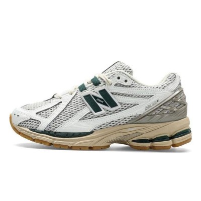 New Balance 1906R ホワイトグリーン レトロ ランニングシューズ M1906RQ - クラシック、スタイリッシュ & 通気性抜群