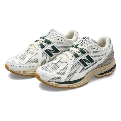 New Balance 1906R ホワイトグリーン レトロ ランニングシューズ M1906RQ - クラシック、スタイリッシュ & 通気性抜群
