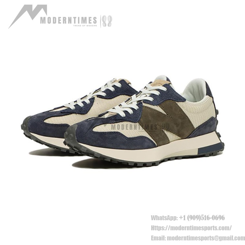 New Balance 327 MS327DT レトロランニングシューズ ベージュ ネイビー New Balance 327 MS327DT ベージュ ネイビー レトロランニングシューズ