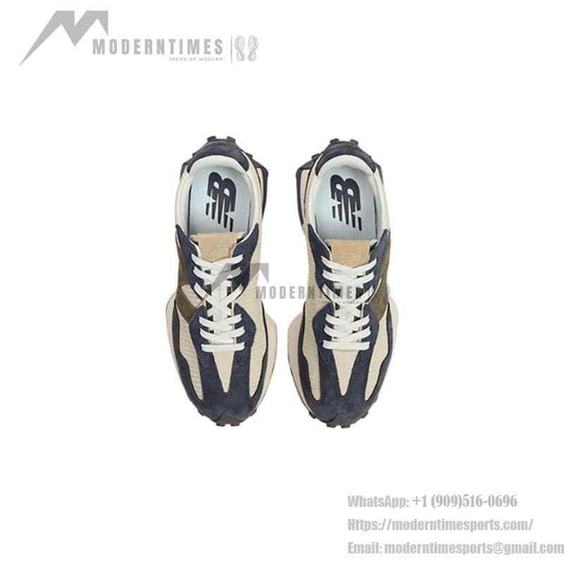 New Balance 327 MS327DT レトロランニングシューズ ベージュ ネイビー New Balance 327 MS327DT ベージュ ネイビー レトロランニングシューズ