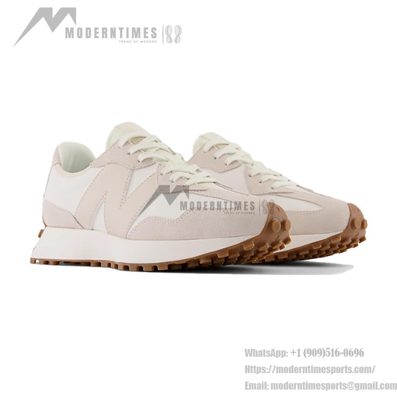 New Balance 327 Beige White Gum Pink WS327AN レトロ スニーカー New Balance 327 Beige White Gum Pink WS327AN Retro Sneakers メンズ・レディース用