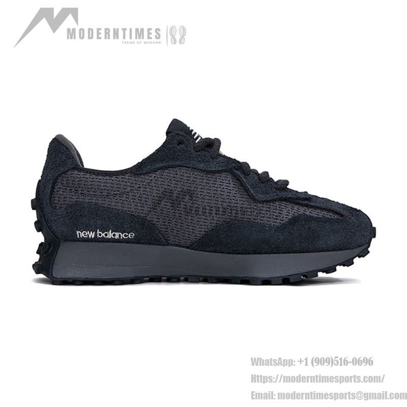 New Balance 327 Black Grey U327WVE レトロ スニーカー New Balance 327 Black Grey U327WVE Retro Sneakers メンズ・レディース用