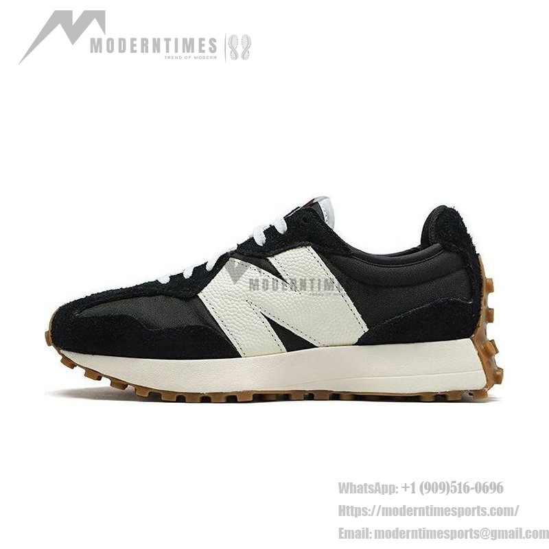 New Balance 327 Black White Gum WS327BL レトロ スニーカー New Balance 327 Black White Gum WS327BL Retro Sneakers メンズ・レディース用