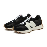 New Balance 327 Black White Gum WS327BL レトロ スニーカー | ユニセックス カジュアル ランニングシューズ