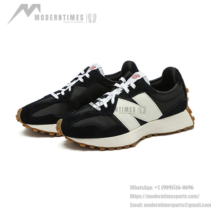 New Balance 327 Black White Gum WS327BL レトロ スニーカー New Balance 327 Black White Gum WS327BL Retro Sneakers メンズ・レディース用