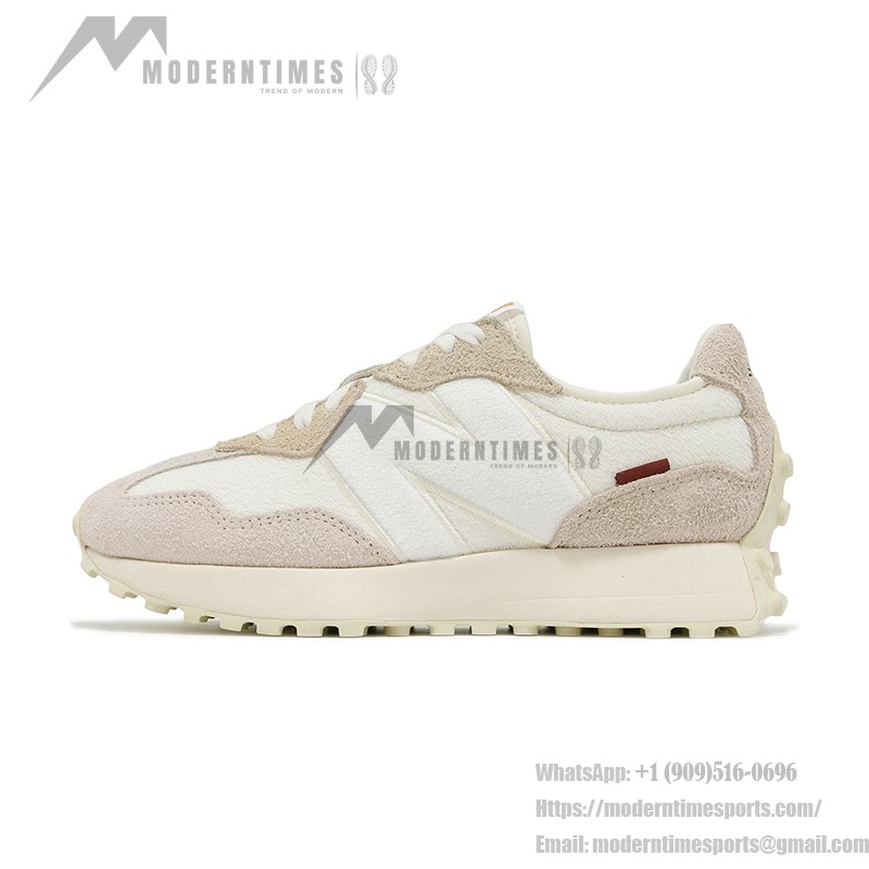New Balance 327 Cream White MS327FG レトロ スニーカー New Balance 327 Cream White MS327FG Retro Sneakers メンズ・レディース用