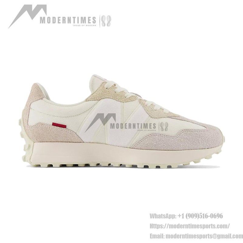 New Balance 327 Cream White MS327FG レトロ スニーカー New Balance 327 Cream White MS327FG Retro Sneakers メンズ・レディース用