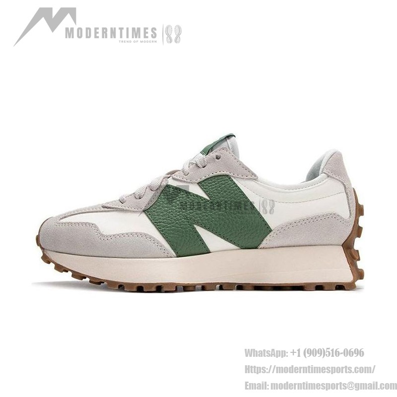 New Balance 327 MS327LX ベージュ ホワイト グリーン レトロランニングシューズ New Balance 327 MS327LX ベージュ ホワイト グリーン レトロランニングシューズ