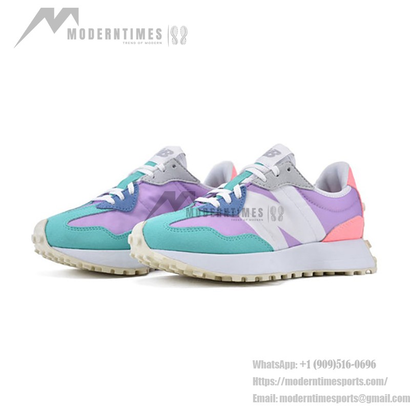 New Balance 327 MS327PA ダークバイオレット サマー ジェイド ピンク レトロランニングシューズ New Balance 327 MS327PA ダークバイオレット サマー ジェイド ピンク レトロランニングシューズ