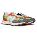 New Balance 327 MS327SFA フルオレッセントグリーン オレンジ グレー レトロランニングシューズ New Balance 327 MS327SFA フルオレッセントグリーン オレンジ グレー レトロランニングシューズ