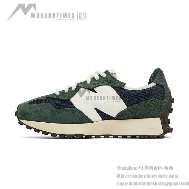 New Balance 327 Green Brailed U327WVD レトロ スニーカー New Balance 327 Green Brailed U327WVD Retro Sneakers メンズ・レディース用