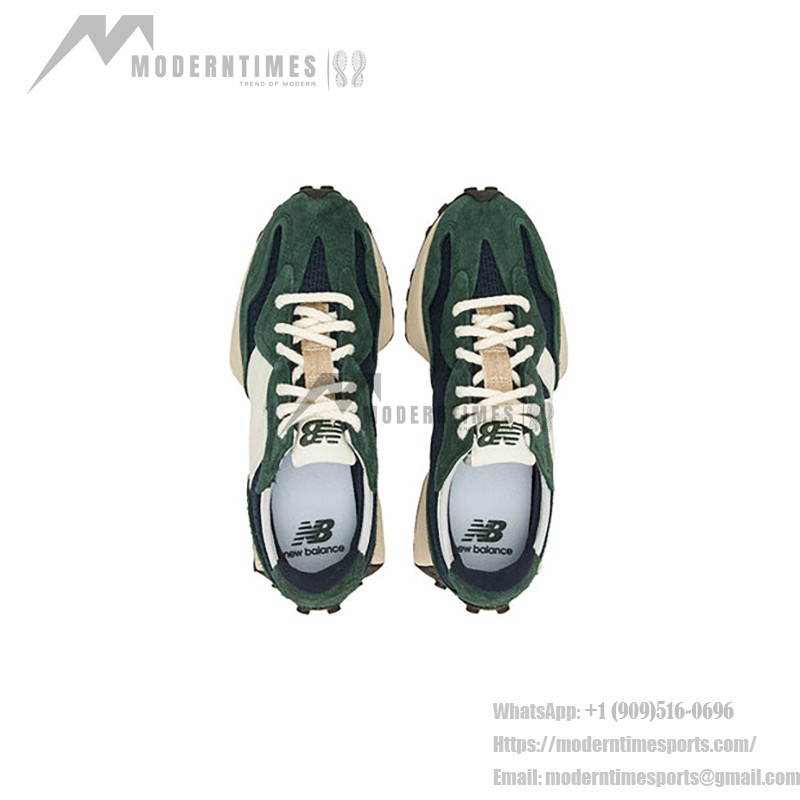 New Balance 327 Green Brailed U327WVD レトロ スニーカー New Balance 327 Green Brailed U327WVD Retro Sneakers メンズ・レディース用