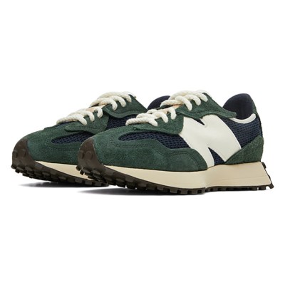 New Balance 327 Green Brailed U327WVD レトロ スニーカー | ユニセックス カジュアル ランニングシューズ