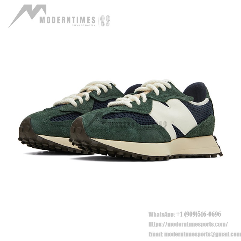 New Balance 327 Green Brailed U327WVD レトロ スニーカー New Balance 327 Green Brailed U327WVD Retro Sneakers メンズ・レディース用