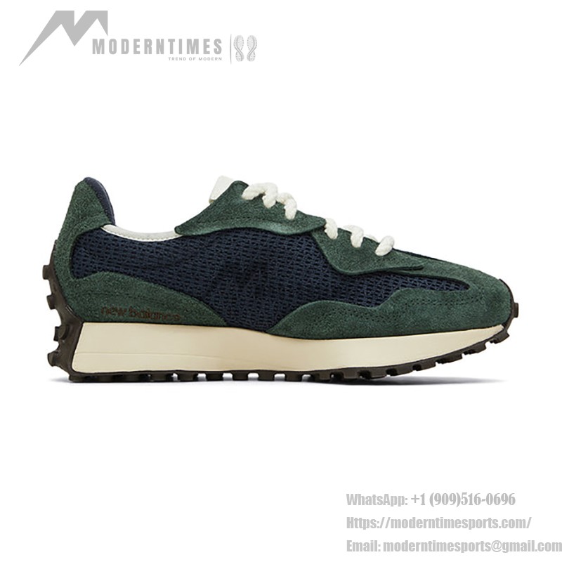 New Balance 327 Green Brailed U327WVD レトロ スニーカー New Balance 327 Green Brailed U327WVD Retro Sneakers メンズ・レディース用