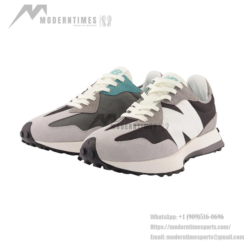 New Balance 327 Grey Black White MS327OD レトロ スニーカー New Balance 327 Grey Black White MS327OD Retro Sneakers メンズ・レディース用