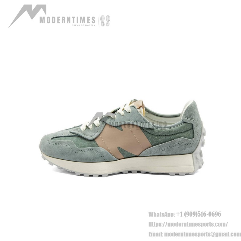 New Balance 327 MS327WPA ジュニパーグリーン ベージュ レトロランニングシューズ New Balance 327 MS327WPA ジュニパーグリーン ベージュ レトロランニングシューズ