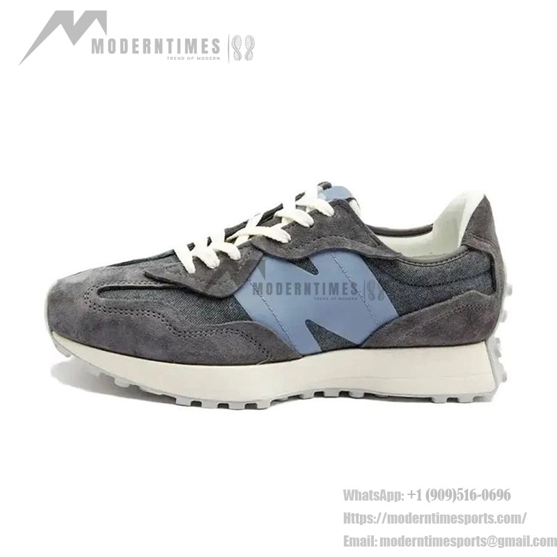 New Balance 327 MS327WPC ライトグレー ブルー レトロランニングシューズ New Balance 327 MS327WPC ライトグレー ブルー レトロランニングシューズ