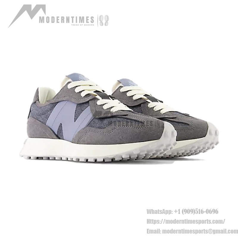 New Balance 327 MS327WPC ライトグレー ブルー レトロランニングシューズ New Balance 327 MS327WPC ライトグレー ブルー レトロランニングシューズ
