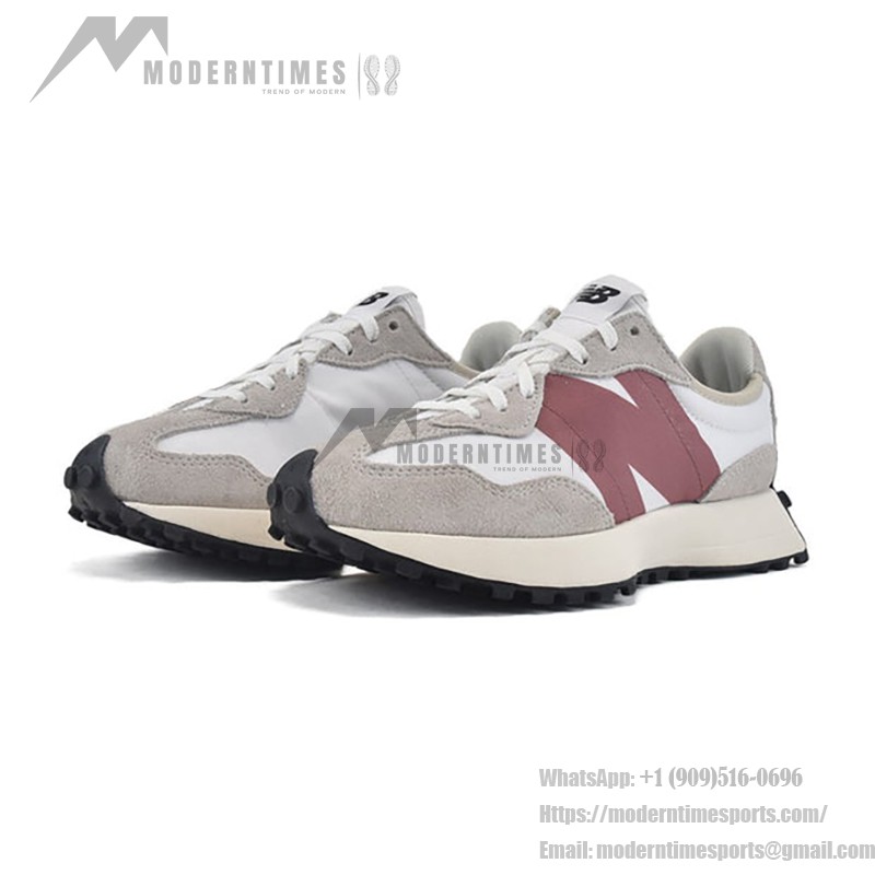 New Balance 327 Light Grey Rose WS327CD レトロ スニーカー New Balance 327 Light Grey Rose WS327CD Retro Sneakers メンズ・レディース用