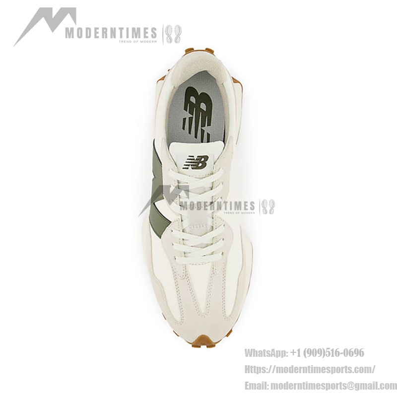 New Balance 327 Oatmeal Oak Green MS327ASN レトロ スニーカー New Balance 327 Oatmeal Oak Green MS327ASN Retro Sneakers メンズ・レディース用