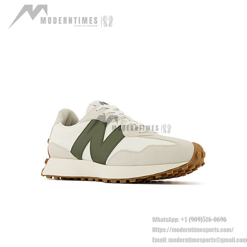 New Balance 327 Oatmeal Oak Green MS327ASN レトロ スニーカー New Balance 327 Oatmeal Oak Green MS327ASN Retro Sneakers メンズ・レディース用