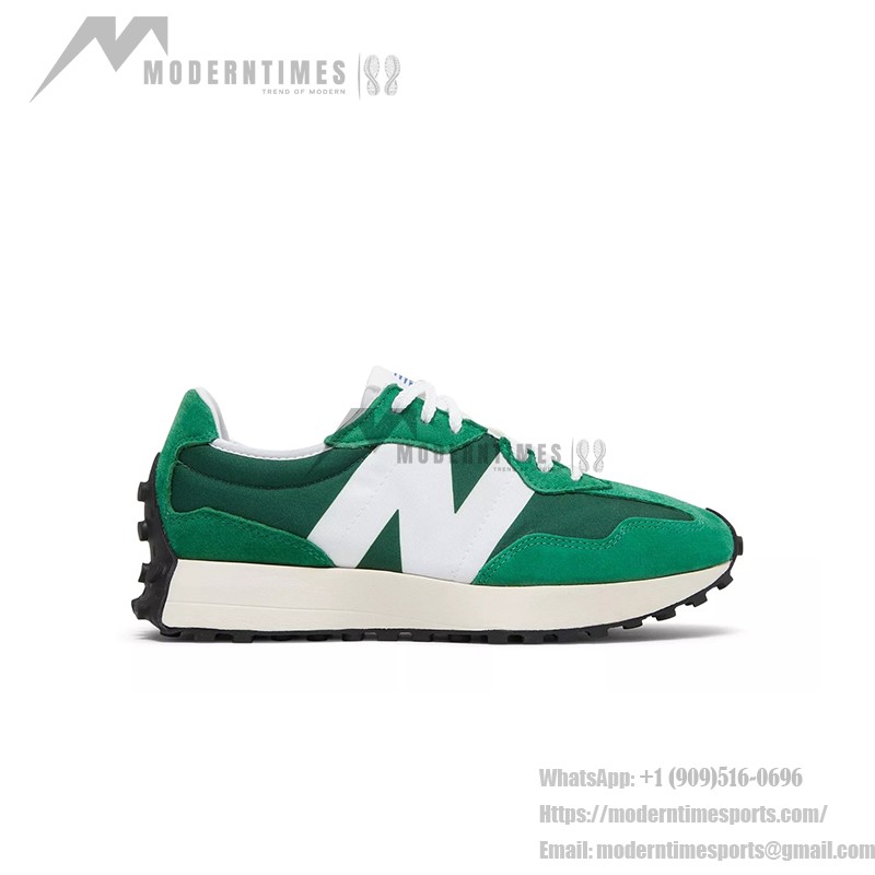 New Balance 327 MS327LG1 バーシティグリーン レトロランニングシューズ スエードアクセント付き New Balance 327 MS327LG1 バーシティグリーン レトロランニングシューズ