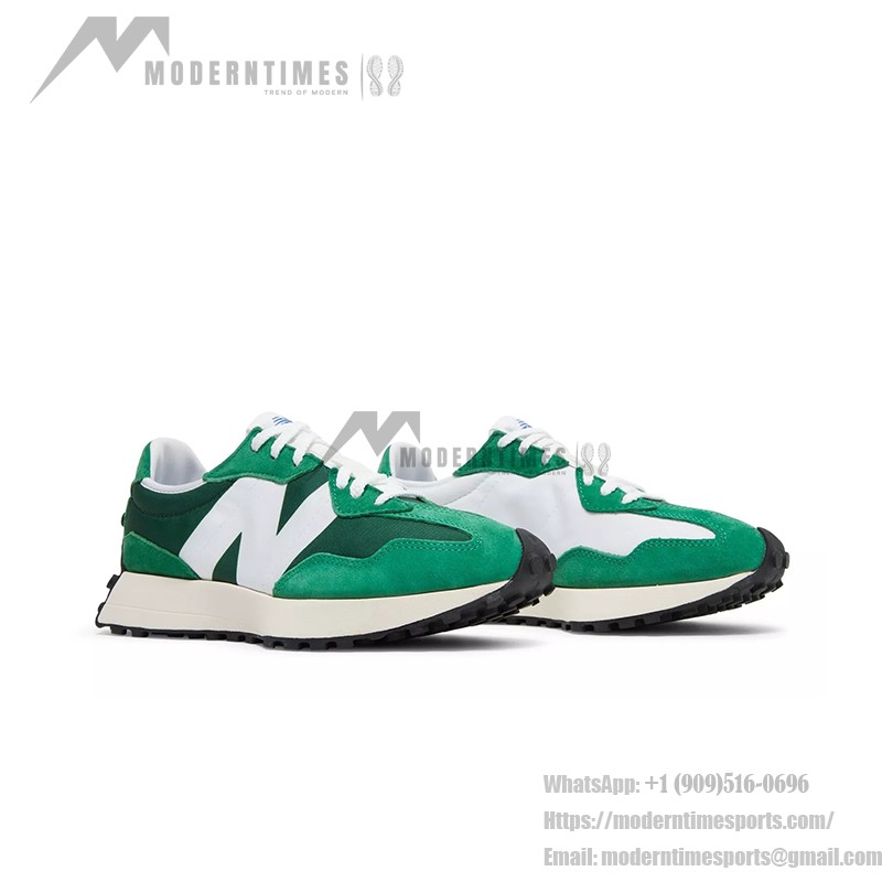New Balance 327 MS327LG1 バーシティグリーン レトロランニングシューズ スエードアクセント付き New Balance 327 MS327LG1 バーシティグリーン レトロランニングシューズ