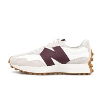 New Balance 327 ホワイト ダークレッド WS327KA レトロスニーカー | ユニセックス カジュアル ランニングシューズ