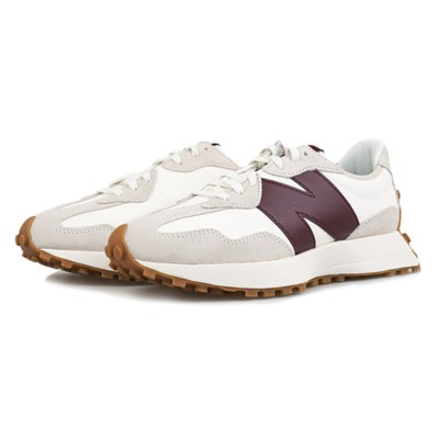 New Balance 327 ホワイト ダークレッド WS327KA レトロスニーカー | ユニセックス カジュアル ランニングシューズ