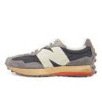 New Balance 327 MS327RG ホワイト グレー レトロランニングシューズ オレンジのアクセント付き New Balance 327 MS327RG ホワイト グレー レトロランニングシューズ