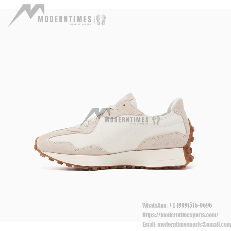 New Balance 327 MS327OR ホワイトムーンビーム ベージュスエード レトロ スニーカー New Balance 327 MS327OR White Moonbeam Beige Suede Retro Sneakers メンズ・レディース用