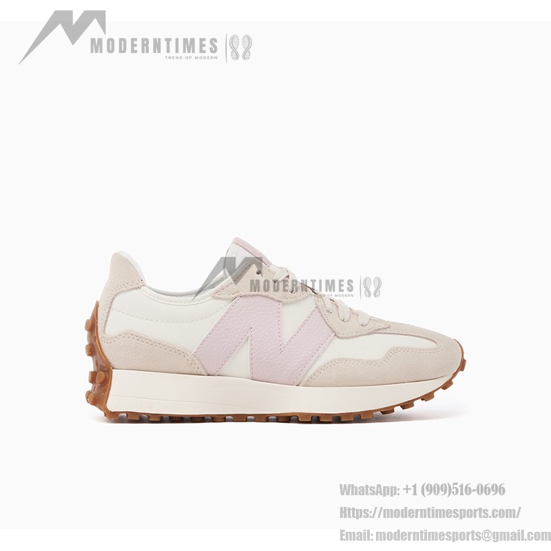 New Balance 327 MS327OR ホワイトムーンビーム ベージュスエード レトロ スニーカー New Balance 327 MS327OR White Moonbeam Beige Suede Retro Sneakers メンズ・レディース用