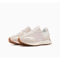 New Balance 327 MS327OR ホワイトムーンビーム ベージュスエード レトロ スニーカー | ユニセックス スポーティー カジュアル ランニングシューズ